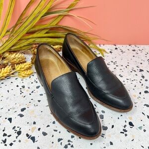 Madewell Frances Black Leather Women’s Pointed Loafer Flats Sz 6